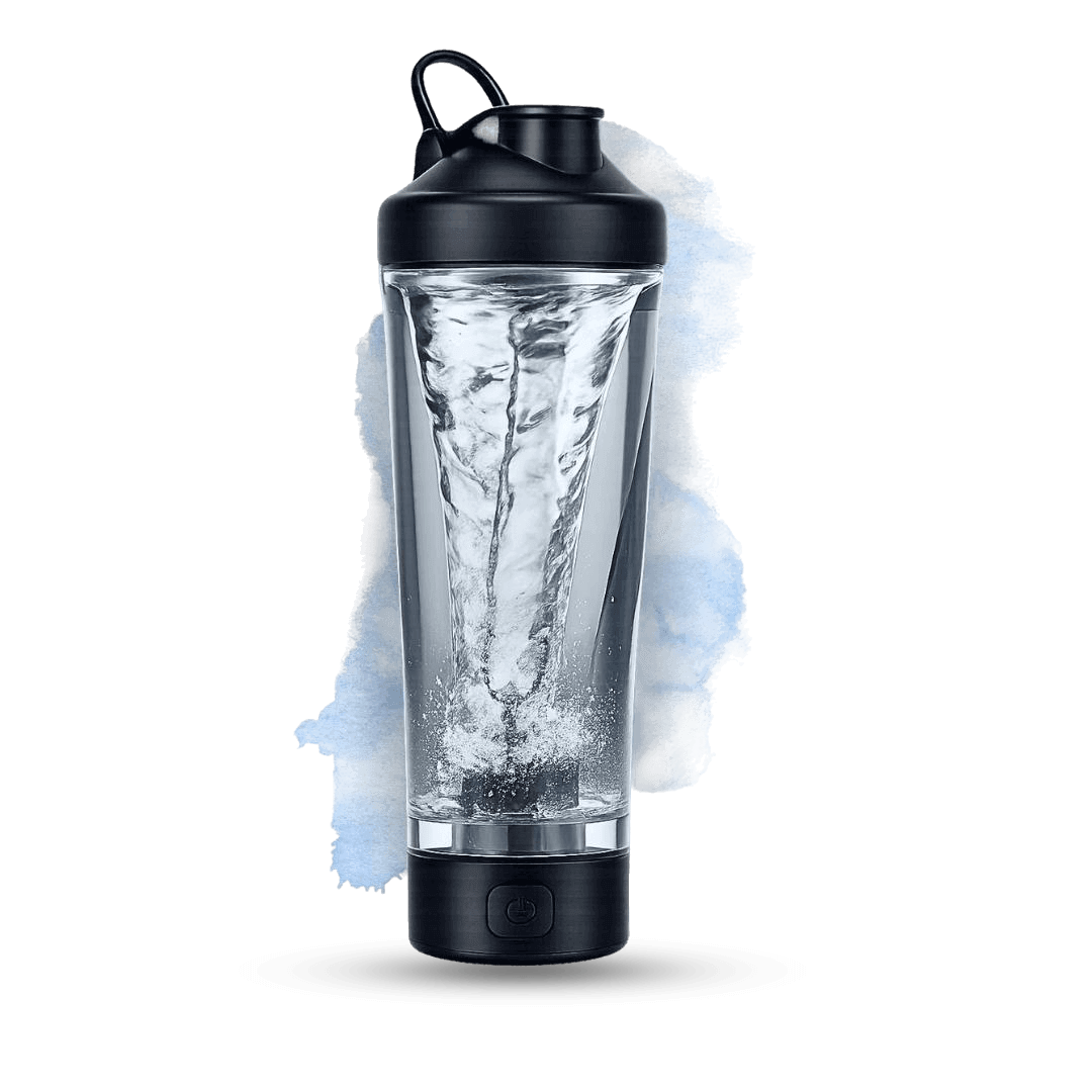 Elektrisk smartshaker med blå baggrund