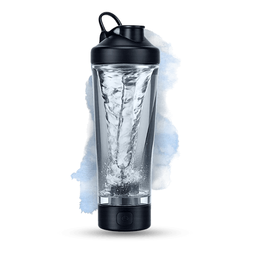 Elektrisk smartshaker med blå baggrund