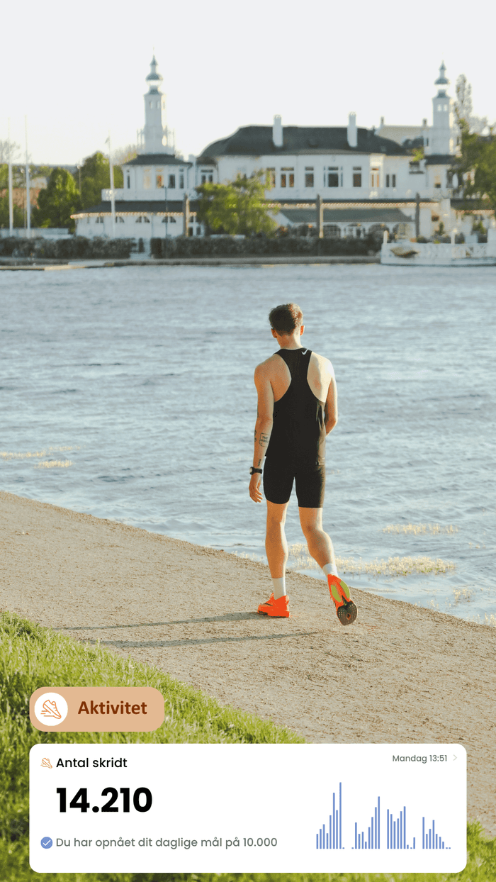 Atlet der på løbetur har løbet 14.210 skridt